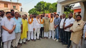 नगर पंचायत में नवनिर्मित सदस्यों को किया गया स्वागत