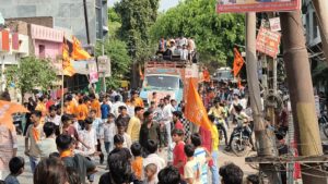हिन्दू जागरण मंच ने नववर्ष के अवसर पर निकली भव्य भगवा शोभायात्रा