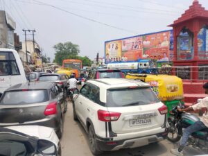 ट्रैफिक प्रभारी की लापरवाही से शहर में जाम,टीईटी परीक्षा में छूटे पसीने!