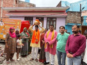 सहसवान में संत रविदास जी की 650वीं जयंती पर निकली भव्य कलश शोभायात्रा