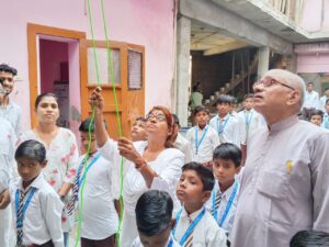 गांधी जयंती एवं शास्त्री जयंती पर आदर्श जूनियर हाईस्कूल जहांगीराबाद में विविध कार्यक्रम।